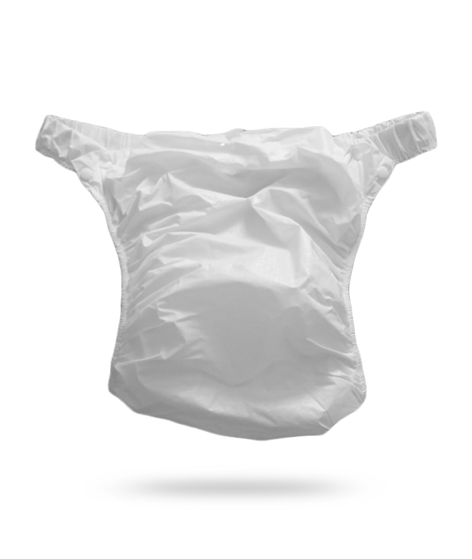 Culotte imperméable à snaps - PUL Blanc ( 12-25 lb) M